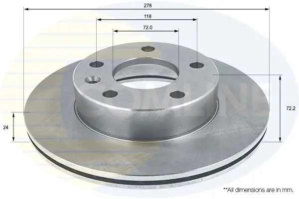 Handler.Part Brake disc COMLINE ADC1331V 1