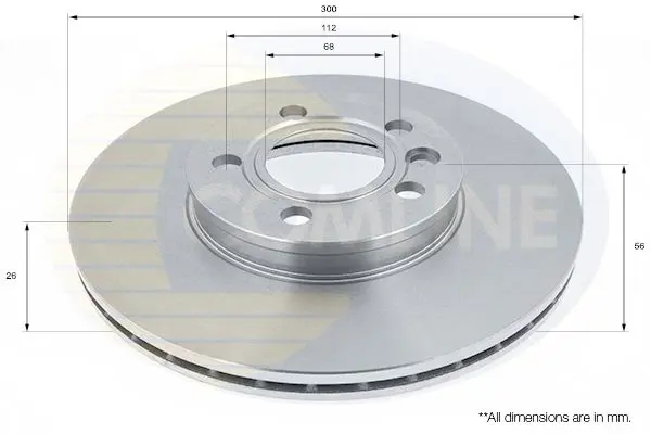 Handler.Part Brake disc COMLINE ADC1434V 1