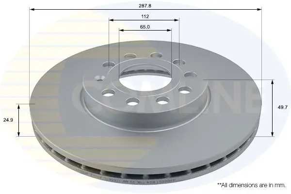 Handler.Part Brake disc COMLINE ADC1455V 1