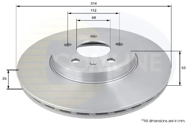 Handler.Part Brake disc COMLINE ADC1476V 1