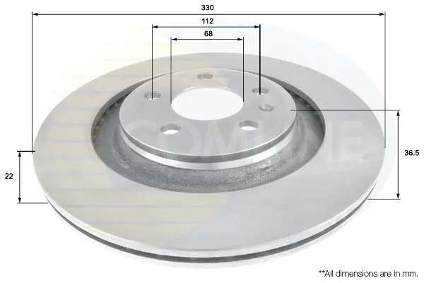 Handler.Part Brake disc COMLINE ADC1486V 1