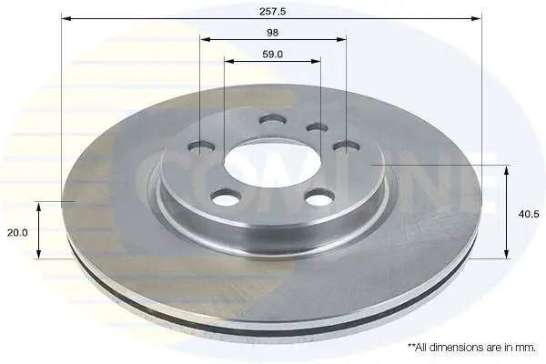 Handler.Part Brake disc COMLINE ADC1513V 1