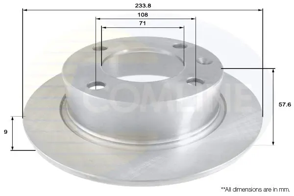 Handler.Part Brake disc COMLINE ADC1514 1