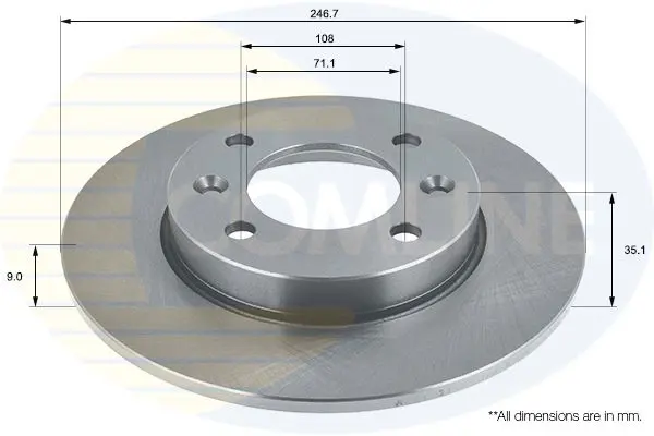 Handler.Part Brake disc COMLINE ADC1531 1