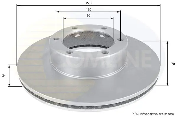 Handler.Part Brake disc COMLINE ADC1559V 1