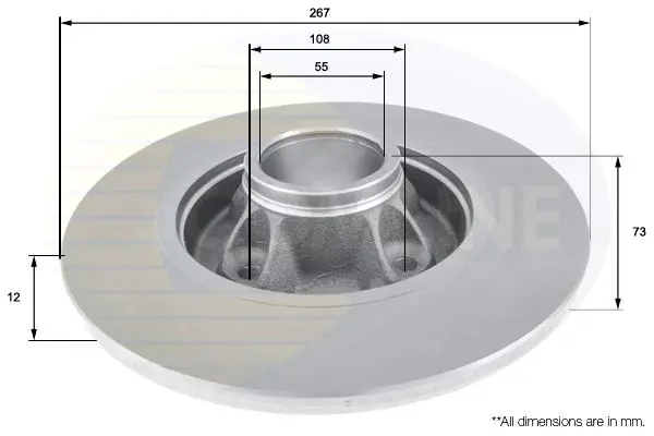 Handler.Part Brake disc COMLINE ADC1573 1