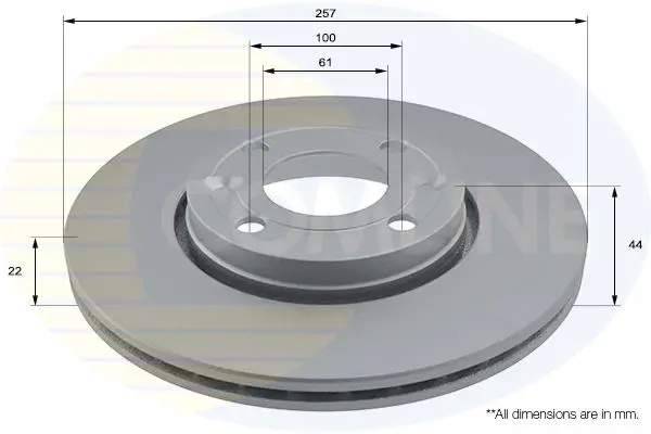 Handler.Part Brake disc COMLINE ADC1597V 1