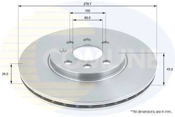 Handler.Part Brake disc COMLINE ADC1131V 1