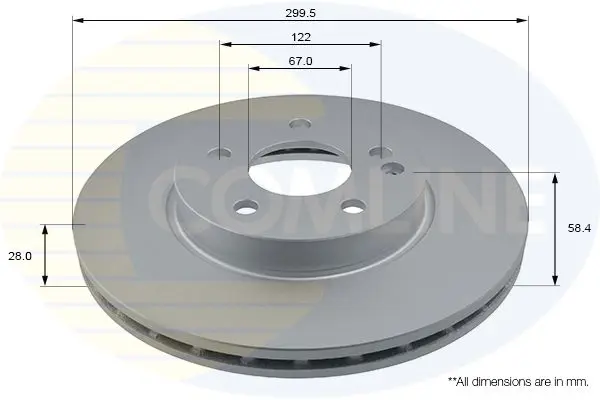 Handler.Part Brake disc COMLINE ADC1627V 1