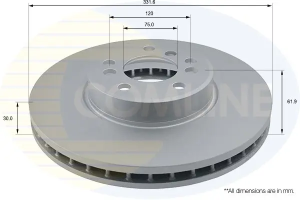 Handler.Part Brake disc COMLINE ADC1707V 1