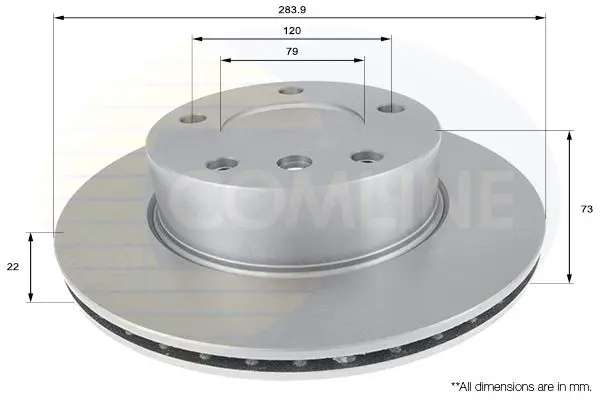 Handler.Part Brake disc COMLINE ADC1716V 1