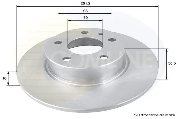 Handler.Part Brake disc COMLINE ADC1806 1