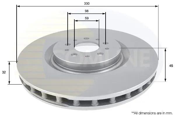 Handler.Part Brake disc COMLINE ADC1832V 1