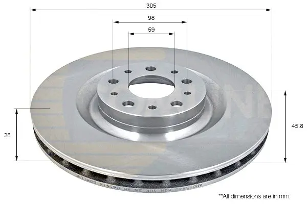 Handler.Part Brake disc COMLINE ADC1844V 1