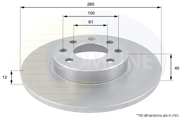 Handler.Part Brake disc COMLINE ADC1903 1