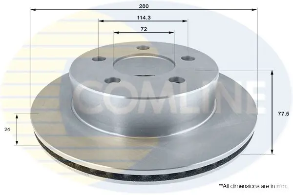 Handler.Part Brake disc COMLINE ADC2327V 1