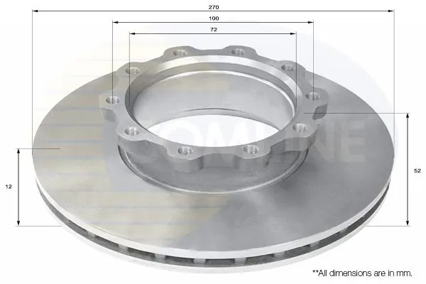 Handler.Part Brake disc COMLINE ADC2328 1