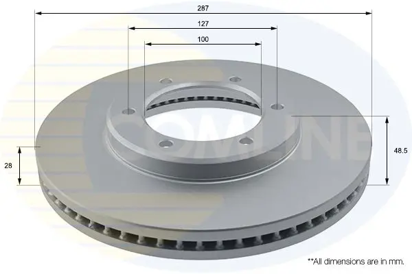 Handler.Part Brake disc COMLINE ADC2512V 1