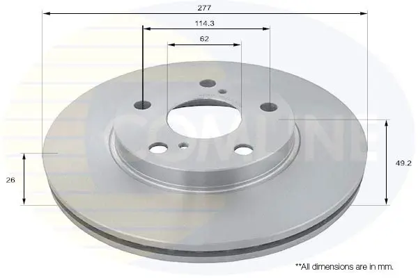 Handler.Part Brake disc COMLINE ADC2513V 1