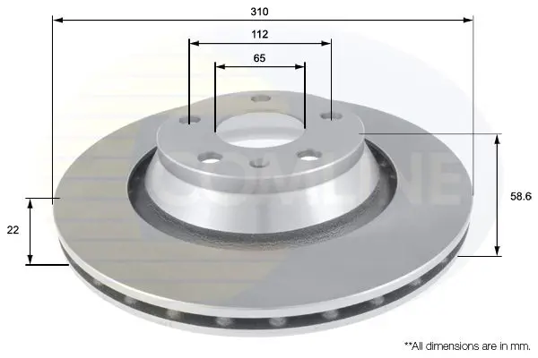 Handler.Part Brake disc COMLINE ADC2606V 1