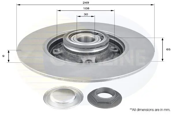 Handler.Part Brake disc COMLINE ADC3002 1