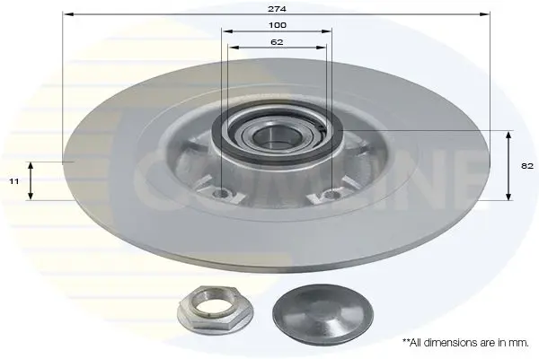 Handler.Part Brake disc COMLINE ADC3008 1