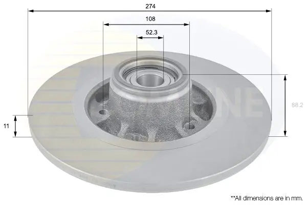 Handler.Part Brake disc COMLINE ADC3009 1