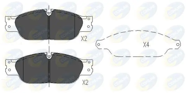 Handler.Part Brake pad set, disc brake COMLINE CBP01103 1