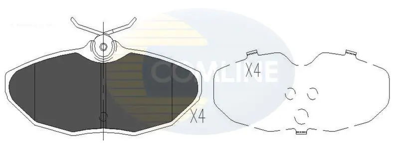 Handler.Part Brake pad set, disc brake COMLINE CBP01104 1