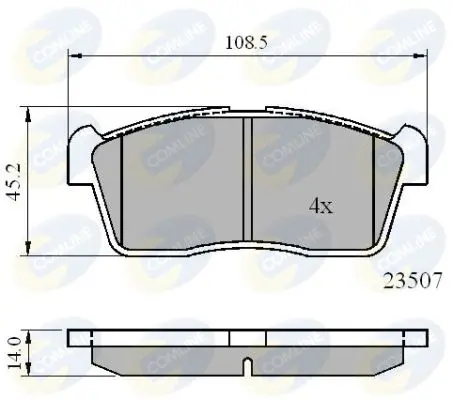 Handler.Part Brake pad set, disc brake COMLINE CBP01113 1