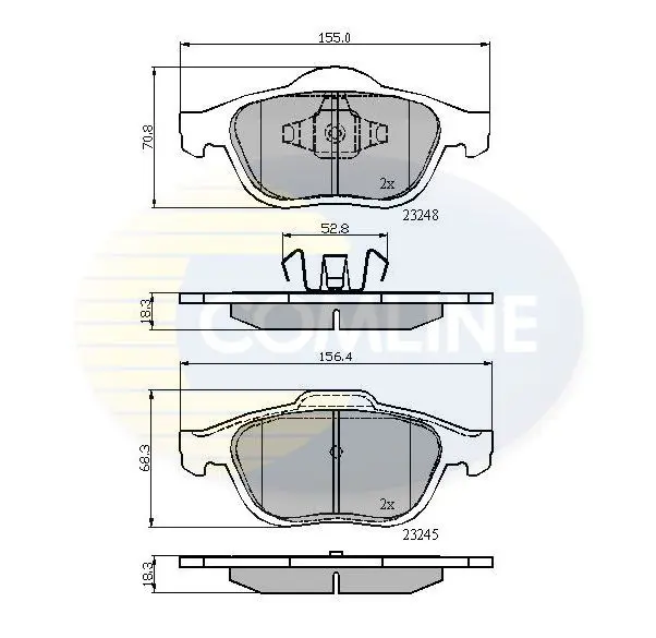 Handler.Part Brake pad set, disc brake COMLINE CBP01116 1