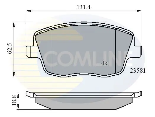 Handler.Part Brake pad set, disc brake COMLINE CBP01147 1