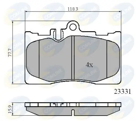 Handler.Part Brake pad set, disc brake COMLINE CBP01211 1