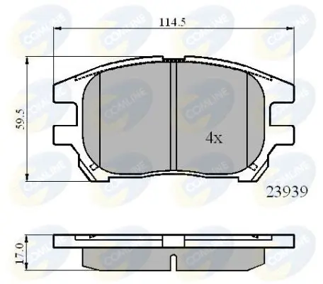 Handler.Part Brake pad set, disc brake COMLINE CBP01212 1