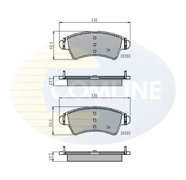 Handler.Part Brake pad set, disc brake COMLINE CBP01260 1