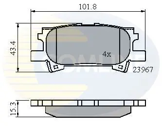 Handler.Part Brake pad set, disc brake COMLINE CBP01279 1