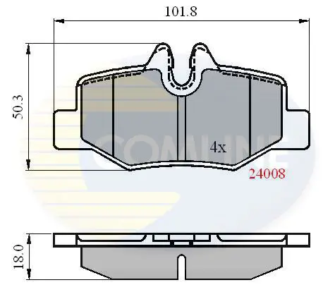 Handler.Part Brake pad set, disc brake COMLINE CBP01306 1