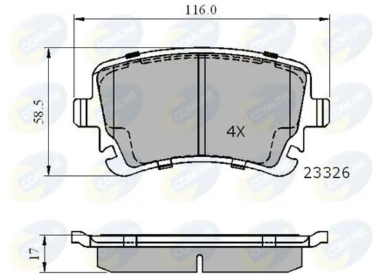 Handler.Part Brake pad set, disc brake COMLINE CBP01313 1