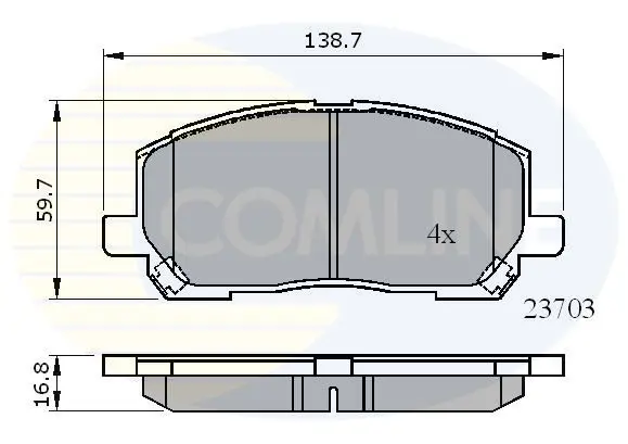 Handler.Part Brake pad set, disc brake COMLINE CBP01507 1