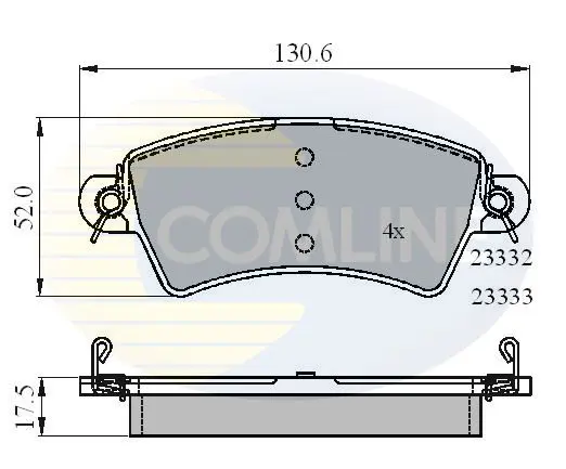 Handler.Part Brake pad set, disc brake COMLINE CBP01549 1