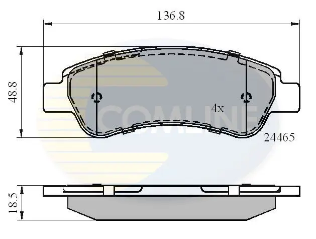 Handler.Part Brake pad set, disc brake COMLINE CBP01604 1