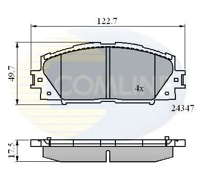 Handler.Part Brake pad set, disc brake COMLINE CBP01612 1