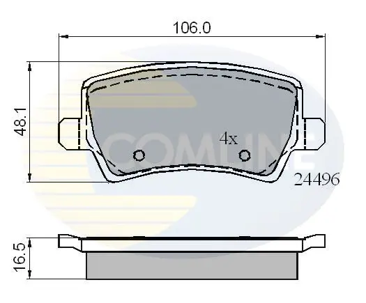 Handler.Part Brake pad set, disc brake COMLINE CBP01613 1