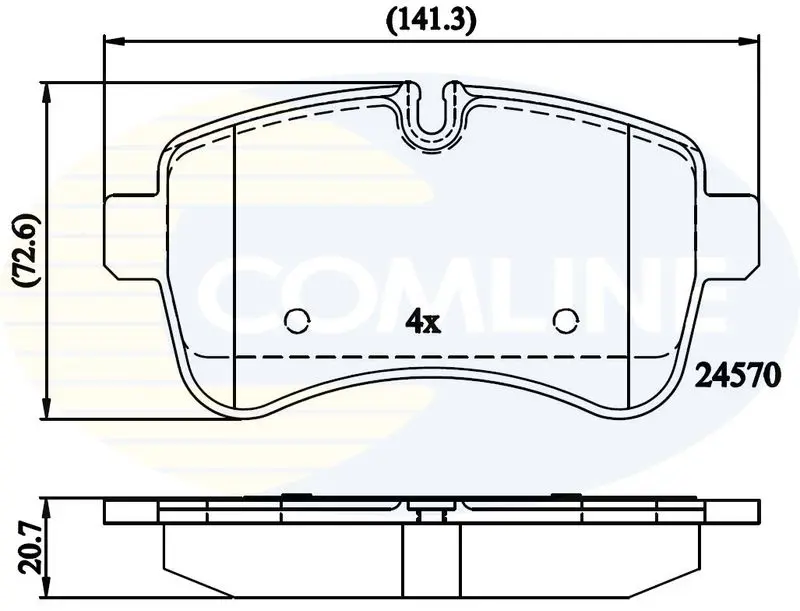 Handler.Part Brake pad set, disc brake COMLINE CBP01617 1