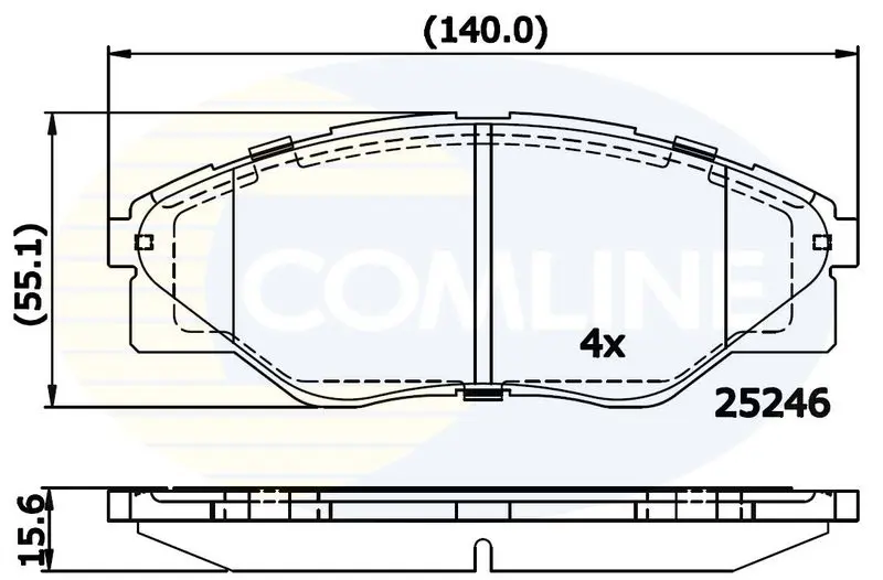 Handler.Part Brake pad set, disc brake COMLINE CBP01660 1