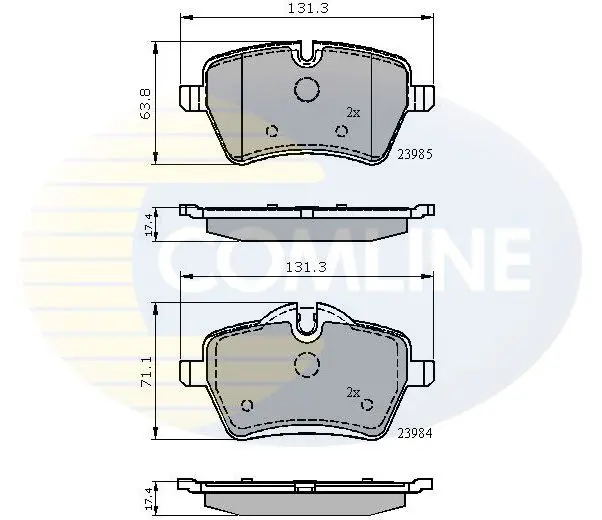 Handler.Part Brake pad set, disc brake COMLINE CBP01673 1