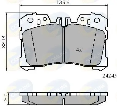 Handler.Part Brake pad set, disc brake COMLINE CBP01733 1