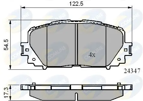 Handler.Part Brake pad set, disc brake COMLINE CBP01767 1