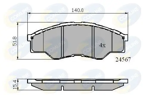 Handler.Part Brake pad set, disc brake COMLINE CBP01773 1