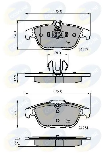 Handler.Part Brake pad set, disc brake COMLINE CBP01792 1